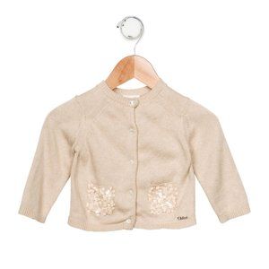 Chloe Girls' Sequin-Trimmed Cardigan 12m